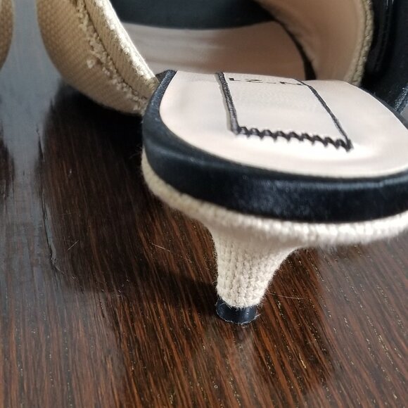 N21 Mule Womens 36.5 Kitten Heel Slide Leather Satin Fabric Slip On Raso Knot - Picture 10 of 15